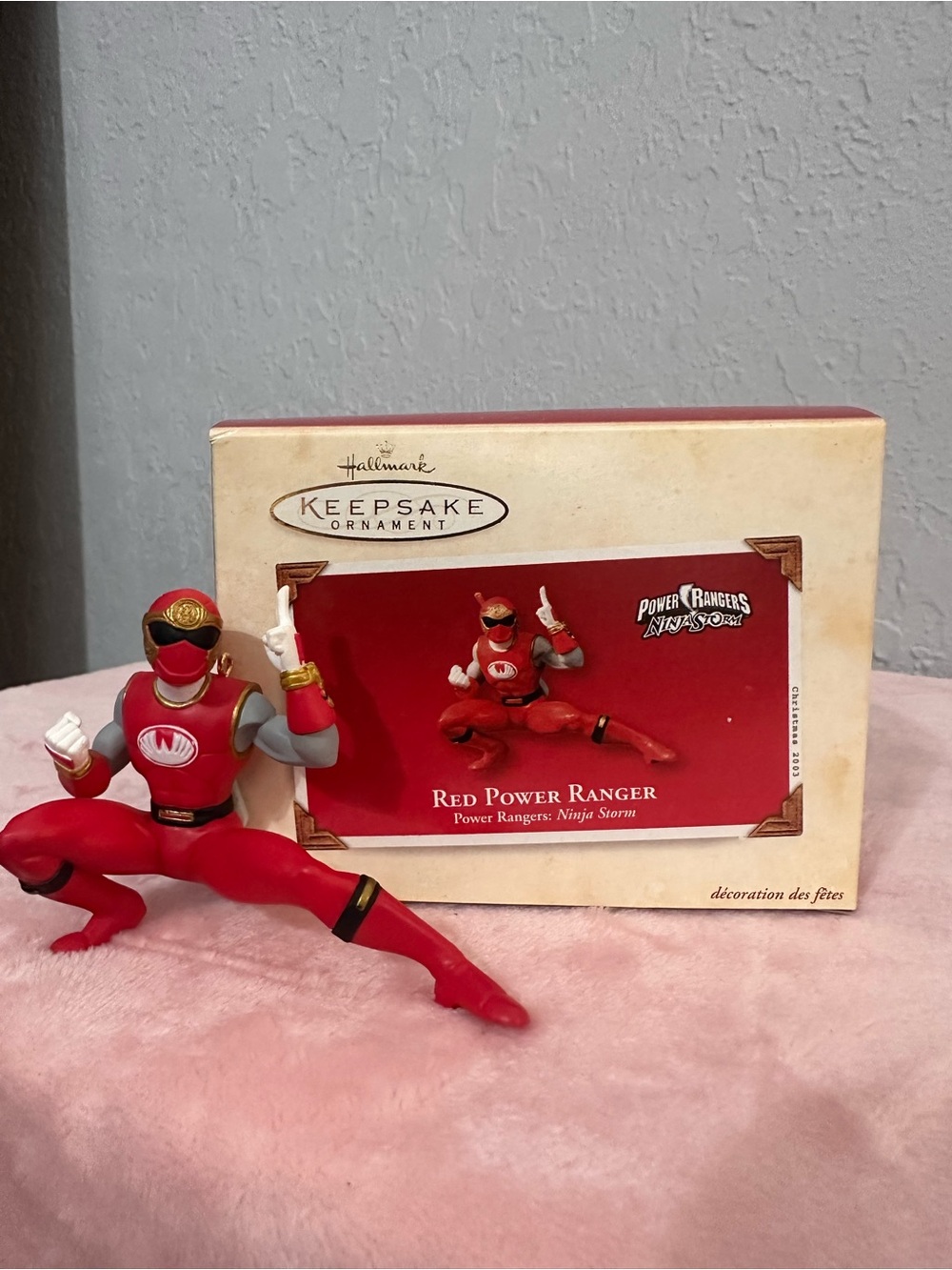 Hallmark Red Power Ranger Keepsake Ornament - Red, Gold, Black, White